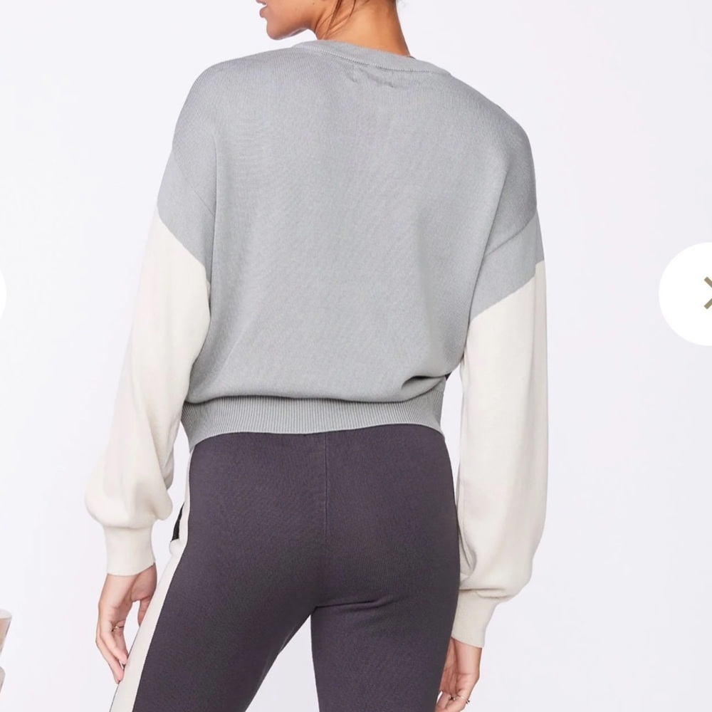 Monrow Color Block Relaxed Sweater Small - Picture 2 of 7